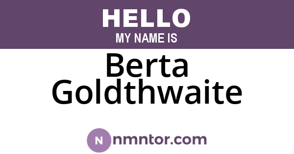 Berta Goldthwaite