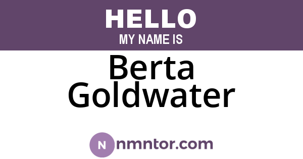 Berta Goldwater