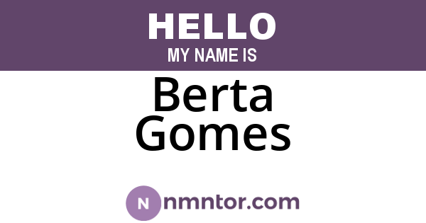Berta Gomes