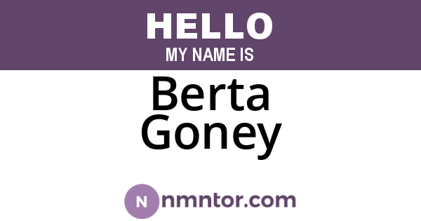 Berta Goney