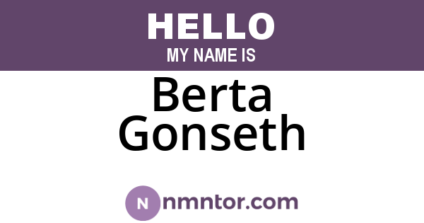 Berta Gonseth