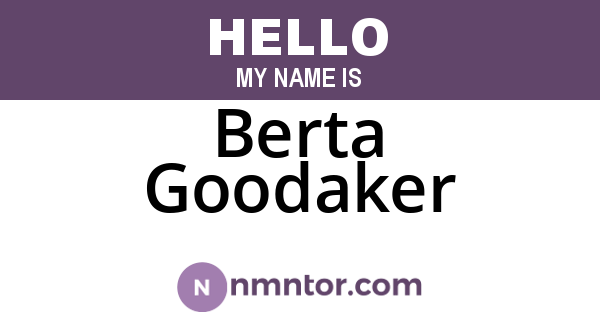 Berta Goodaker