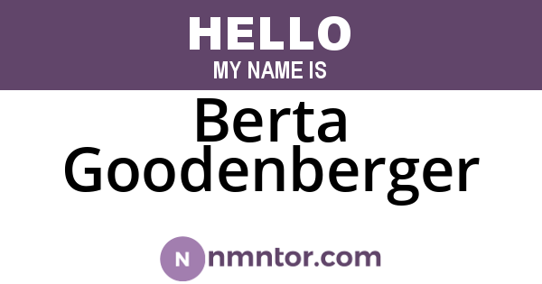 Berta Goodenberger