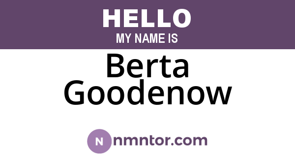 Berta Goodenow