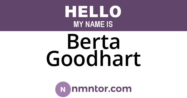 Berta Goodhart