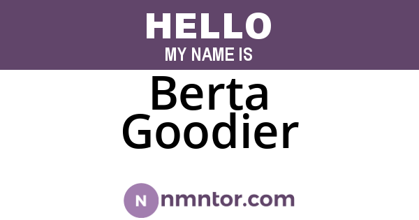 Berta Goodier