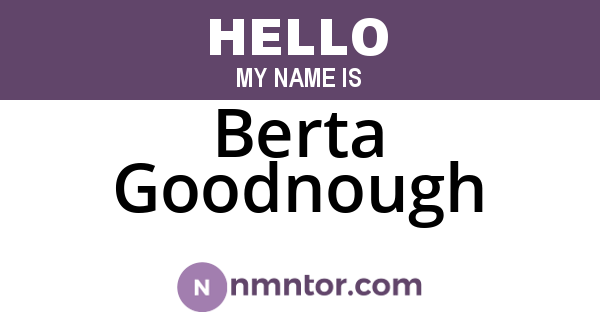 Berta Goodnough