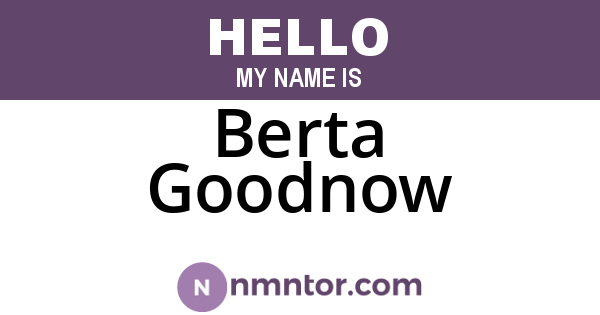 Berta Goodnow
