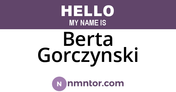 Berta Gorczynski