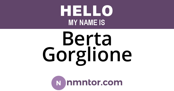 Berta Gorglione