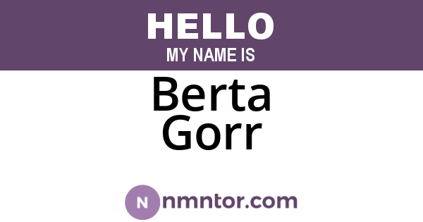 Berta Gorr