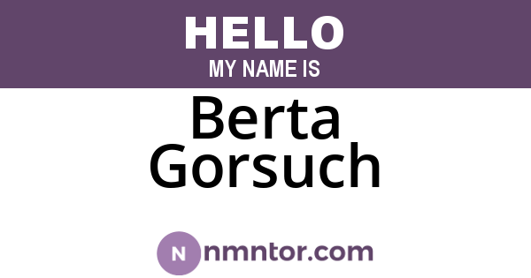 Berta Gorsuch