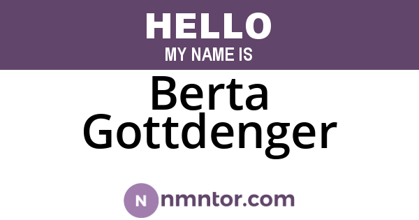 Berta Gottdenger