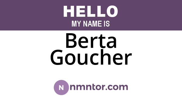 Berta Goucher