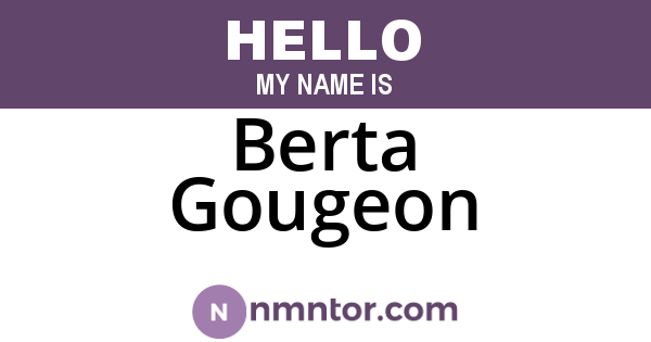 Berta Gougeon