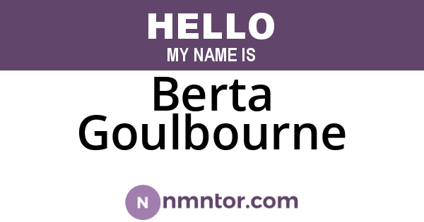 Berta Goulbourne