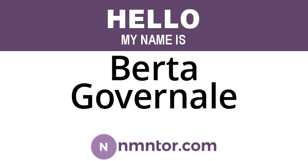 Berta Governale