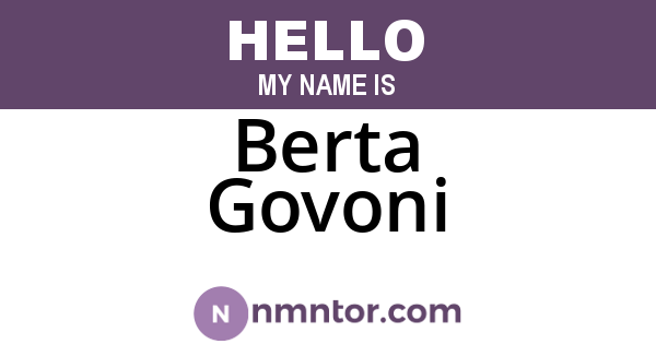 Berta Govoni
