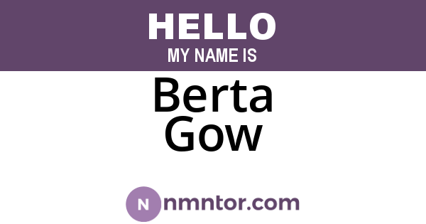 Berta Gow