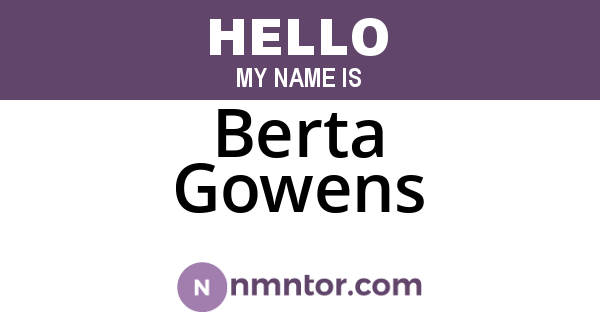 Berta Gowens