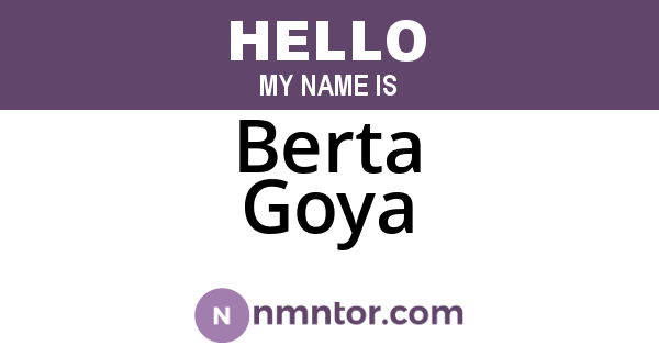 Berta Goya