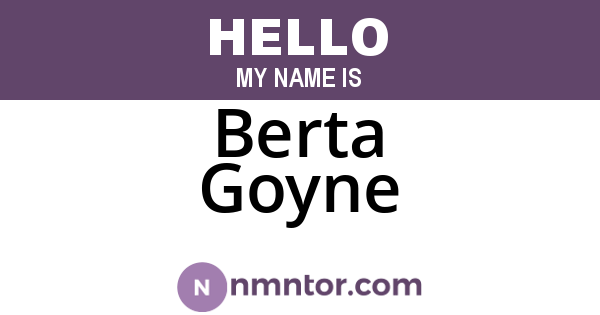 Berta Goyne