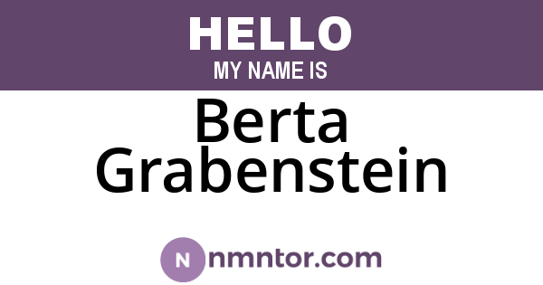 Berta Grabenstein