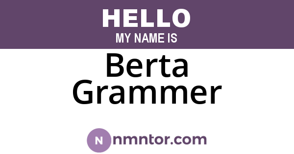 Berta Grammer