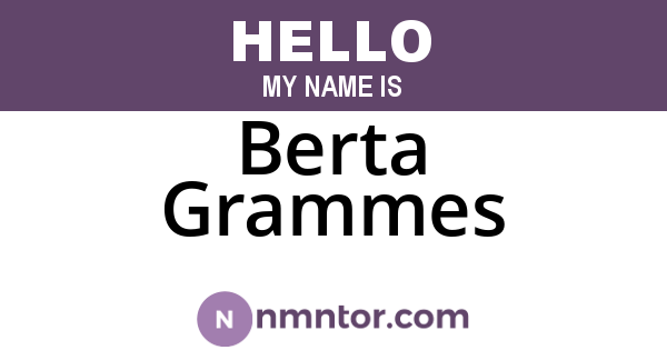Berta Grammes