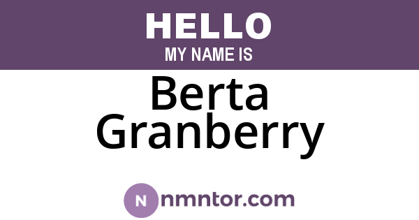 Berta Granberry