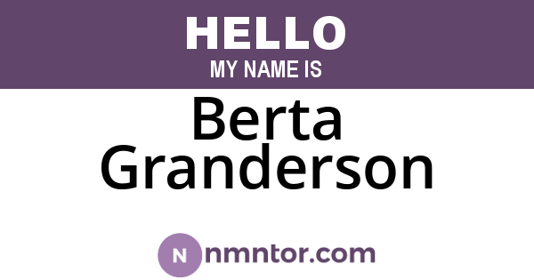 Berta Granderson
