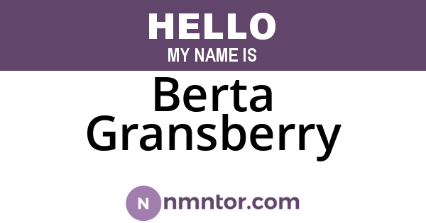 Berta Gransberry