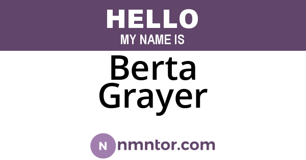 Berta Grayer