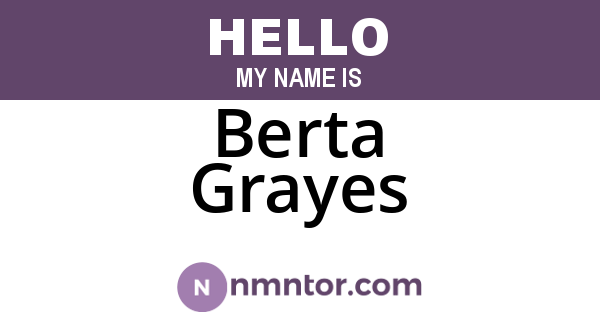 Berta Grayes