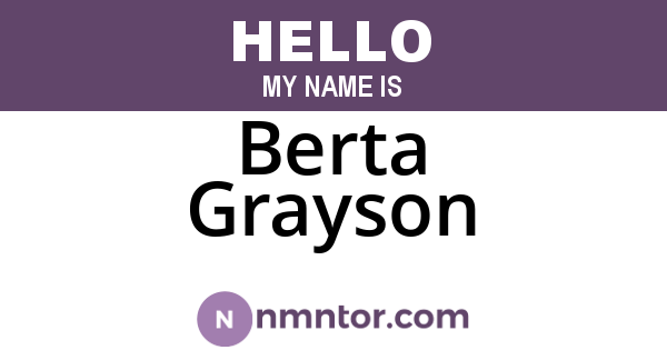 Berta Grayson