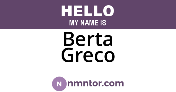 Berta Greco