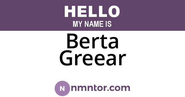 Berta Greear