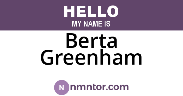 Berta Greenham