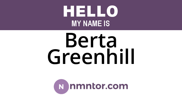Berta Greenhill