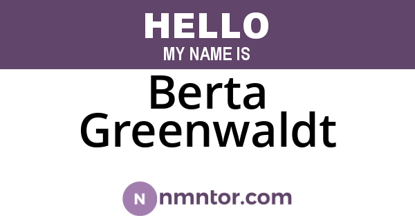Berta Greenwaldt