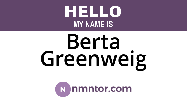 Berta Greenweig
