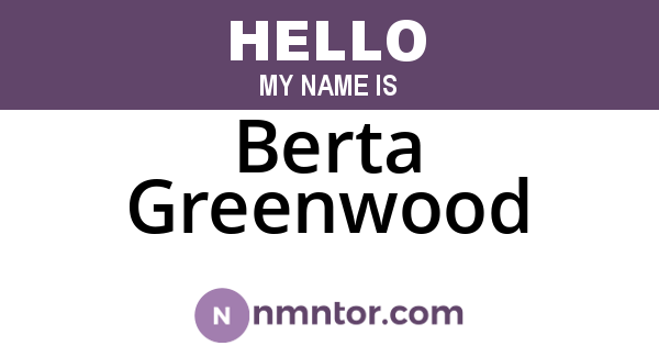 Berta Greenwood
