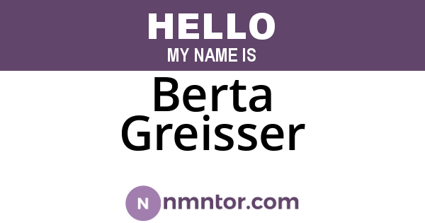Berta Greisser