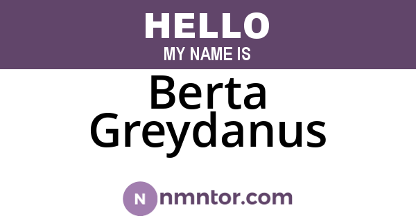 Berta Greydanus