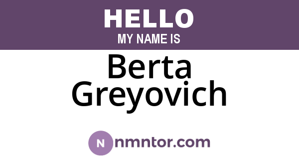 Berta Greyovich
