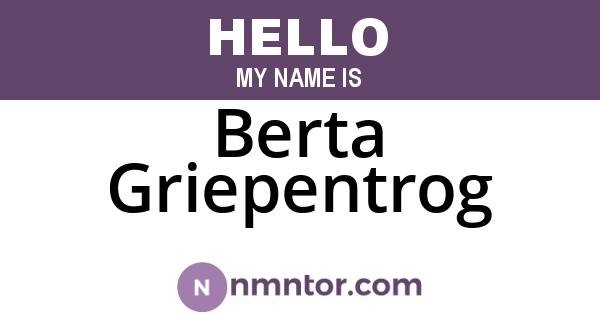 Berta Griepentrog