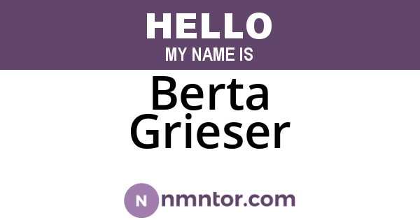 Berta Grieser