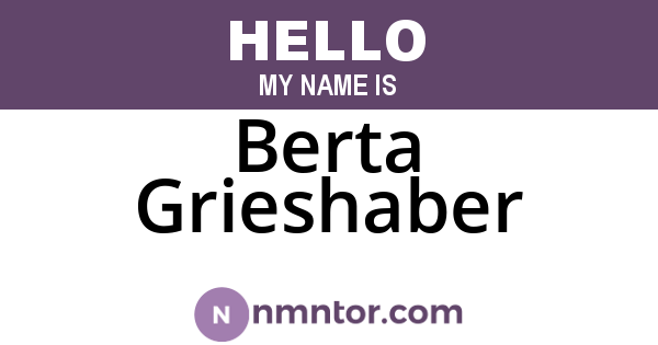 Berta Grieshaber