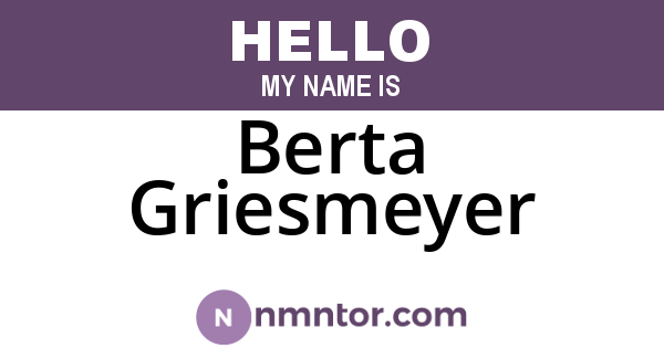Berta Griesmeyer