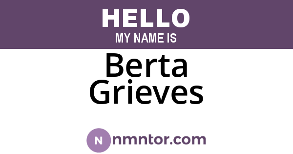 Berta Grieves
